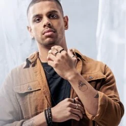 Lucleon Anneau Aesop Kash En Titane Noir -Bijouterie Soldes Boutique rst ll aesop rings xxxx bundle 3abc asbjoernb 1x1 1 1