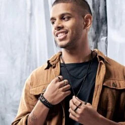 Lucleon Anneau Aesop Cade En Titane Noir -Bijouterie Soldes Boutique rst ll aesop rings xxxx bundle 4c asbjoernb 1x1 1