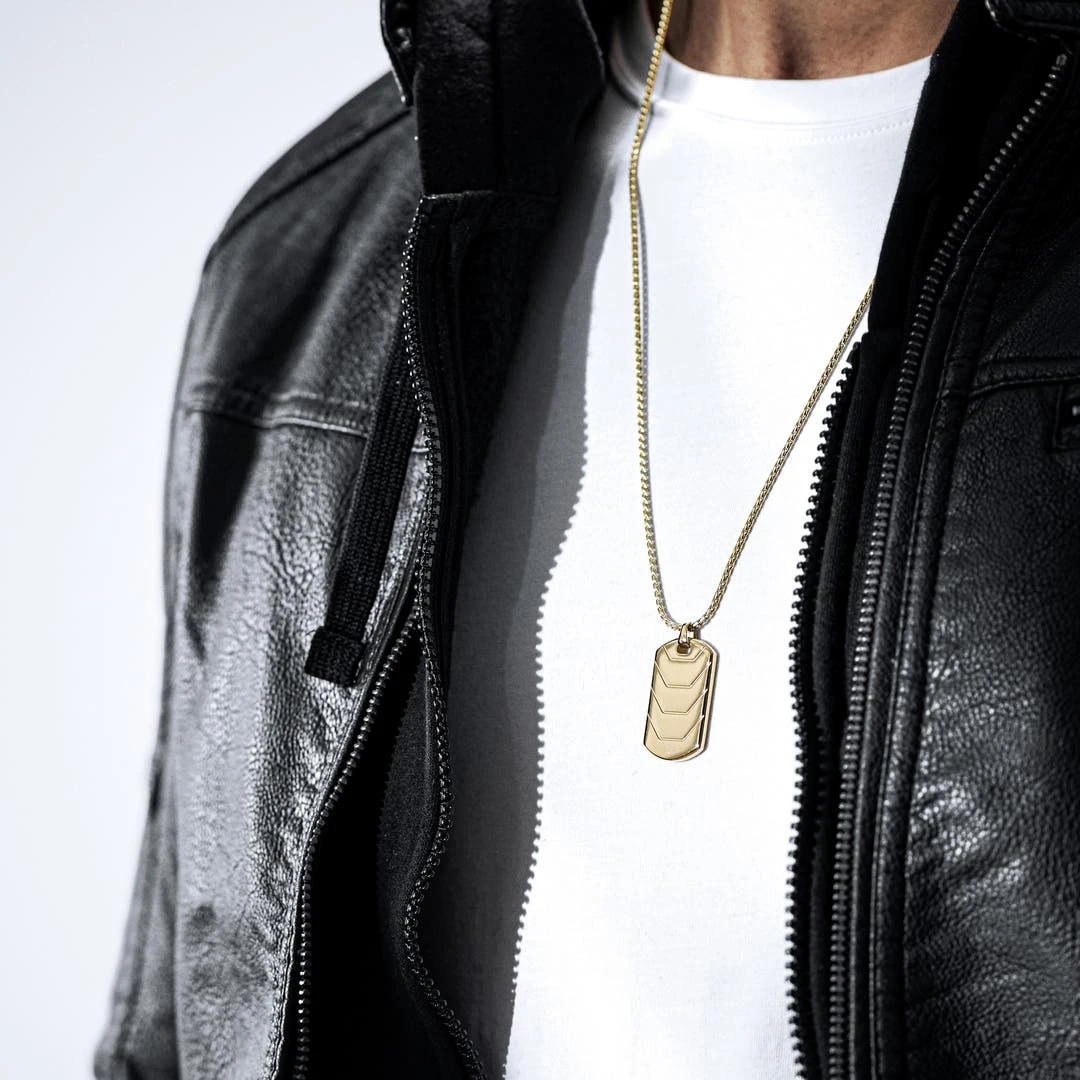 Lucleon Collier à Plaque Militaire Dorée Icarus Rayder 4 Lucleon Collier à Plaque Militaire Dorée Icarus Rayder – Image 2