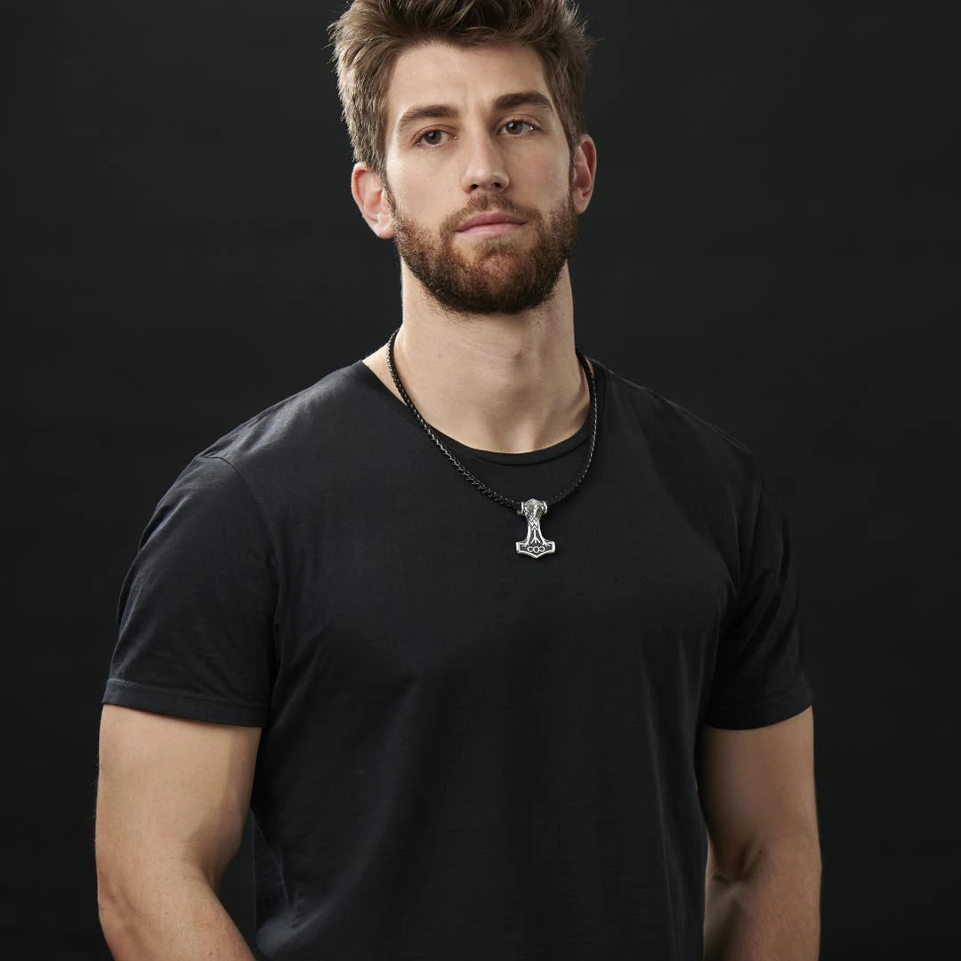 Fort Tempus Collier En Cuir Noir Et Pendentif Viking Double Face 6 Fort Tempus Collier En Cuir Noir Et Pendentif Viking Double Face – Image 4