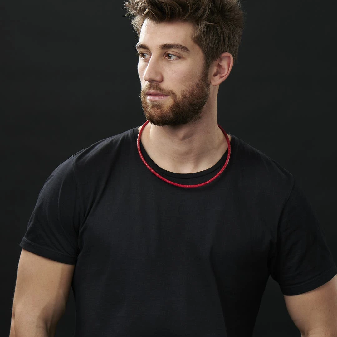 Collin Rowe Collier En Cuir Rouge Tressé 5mm 6 Collin Rowe Collier En Cuir Rouge Tressé 5mm – Image 4