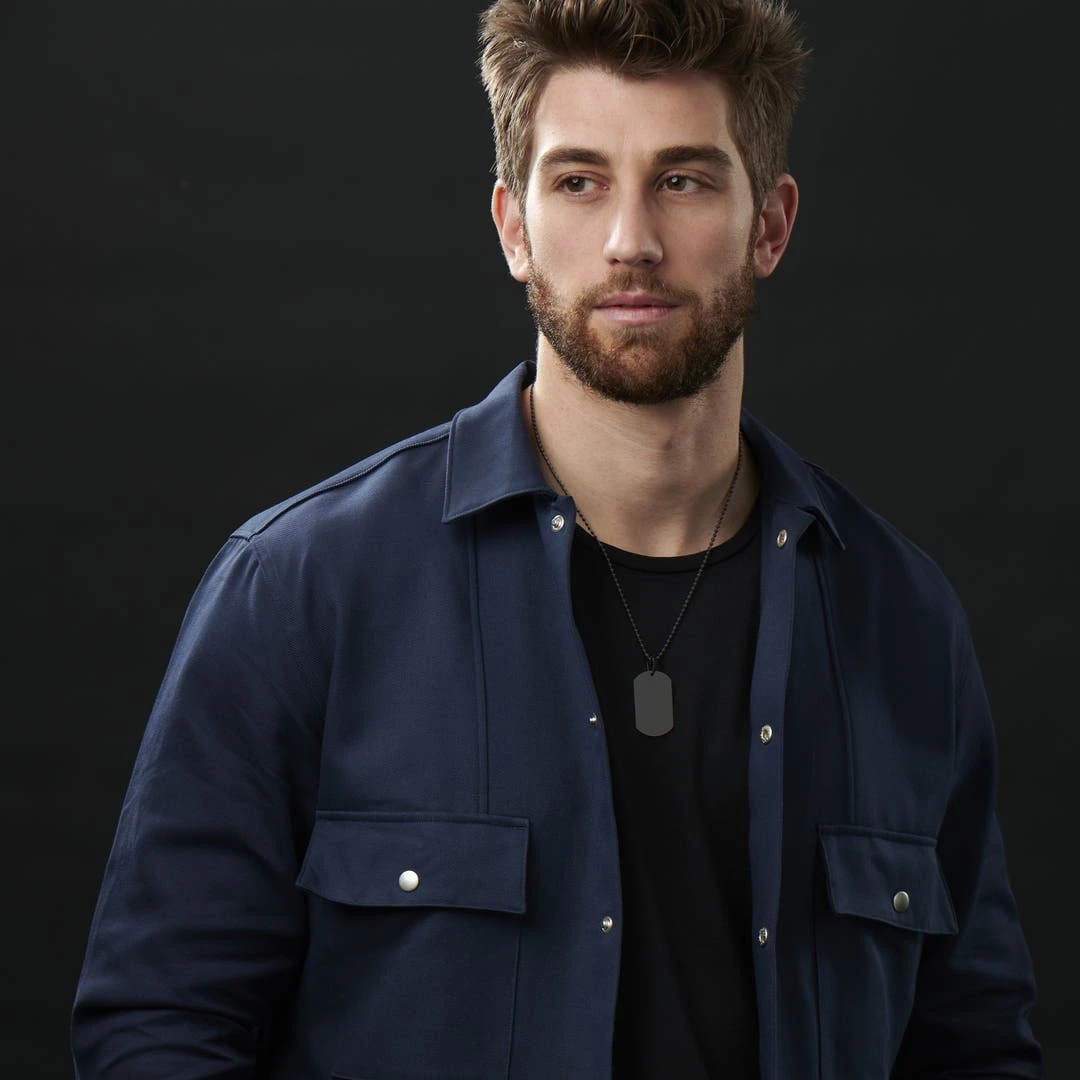 Lucleon Collier à Plaque D'identité Noire 6 Lucleon Collier à Plaque D'identité Noire – Image 4