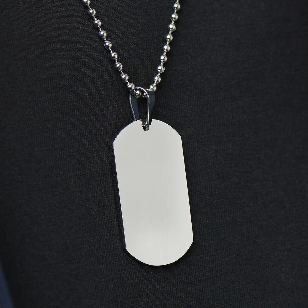 Lucleon Collier Avec Plaque D'identité Argentée 7 Lucleon Collier Avec Plaque D'identité Argentée – Image 5