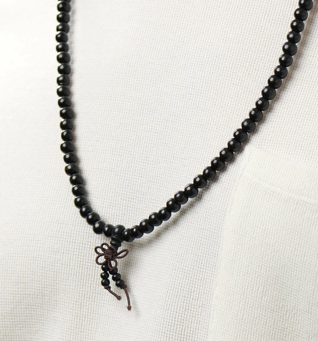 Collin Rowe Collier En Perles De Bois Noir 8 Collin Rowe Collier En Perles De Bois Noir – Image 6