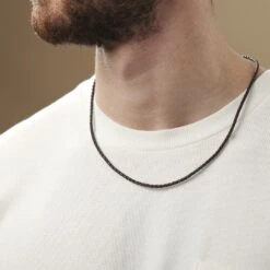 Collin Rowe Collier En Cuir Marron Tressé 3mm -Bijouterie Soldes Boutique rst megashoot n 75 12098