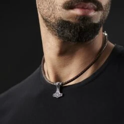 Fort Tempus Collier En Cuir Marron Et Pendentif Celtique Double Face -Bijouterie Soldes Boutique rst megashoot neck 14367 2