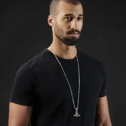 Fort Tempus Collier En Acier Avec Marteau De Thor Argenté -Bijouterie Soldes Boutique rst megashoot neck 4685 1