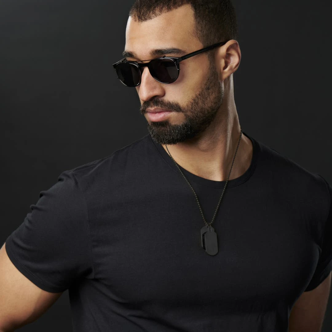 Lucleon Collier à Deux Plaques D'identité Noires 7 Lucleon Collier à Deux Plaques D'identité Noires – Image 5