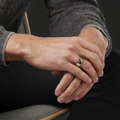 Fort Tempus Anneau Unique En Titane Argenté / Doré 9 Fort Tempus Anneau Unique En Titane Argenté / Doré -Bijouterie Soldes Boutique rst megashoot rings 1 5093closeup