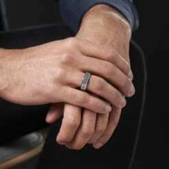 Lucleon Anneau En Acier Gravé Motif SL -Bijouterie Soldes Boutique rst megashoot rings 2 4879