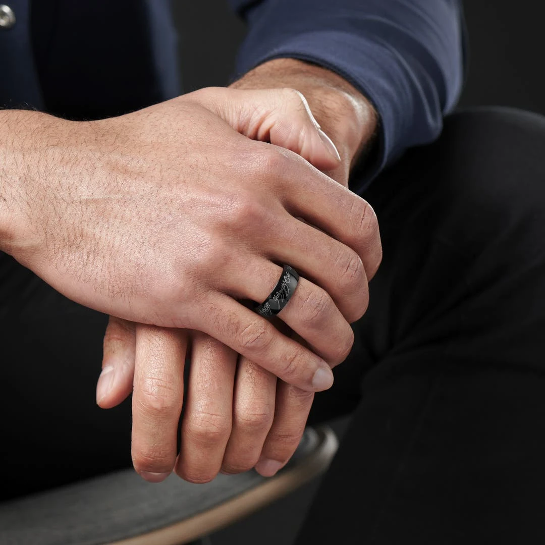 Fort Tempus Anneau En Acier Inscriptions Lord 5 Fort Tempus Anneau En Acier Inscriptions Lord – Image 3