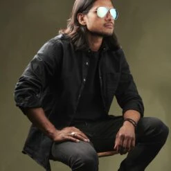 Paul Riley Lunettes Aviator Argentées Et Bleues Polarisées -Bijouterie Soldes Boutique rst megashoot sunglas 13911 1