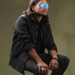 Paul Riley Lunettes De Soleil Aviateur Argentées à Verres Bleu Miroir 12 Paul Riley Lunettes De Soleil Aviateur Argentées à Verres Bleu Miroir -Bijouterie Soldes Boutique rst megashoot sunglas 13918 1