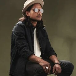 Paul Riley Lunettes De Soleil Noir De Noir "Le Dandy" -Bijouterie Soldes Boutique rst megashoot sunglas 17147 1all