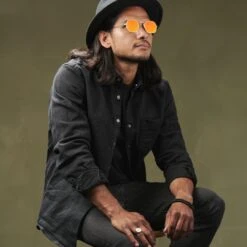 Paul Riley Lunettes De Soleil Groovy Orange Et Or -Bijouterie Soldes Boutique rst megashoot sunglas 17160 1