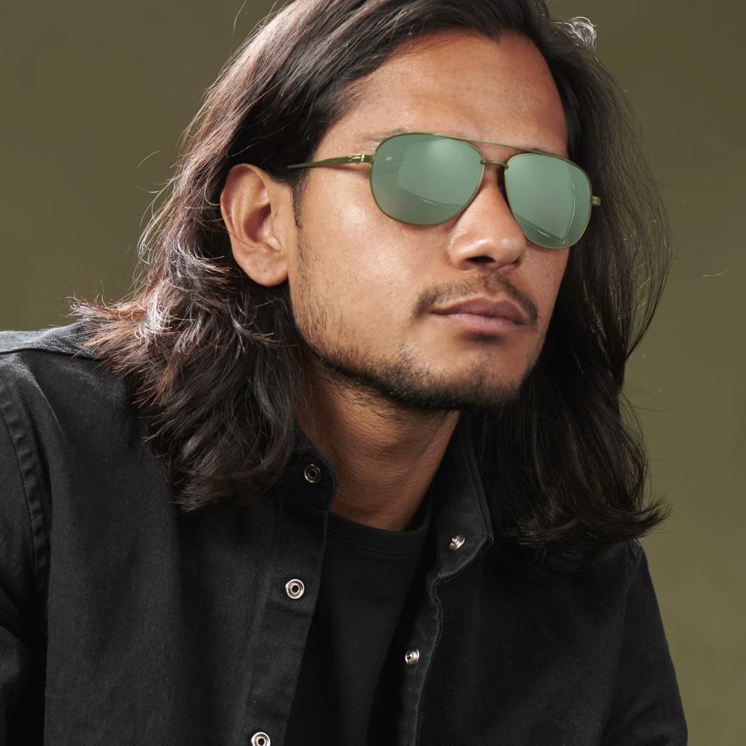 Waykins Lunettes De Soleil Aviateur Vert Olive Ambit 6 Waykins Lunettes De Soleil Aviateur Vert Olive Ambit – Image 4