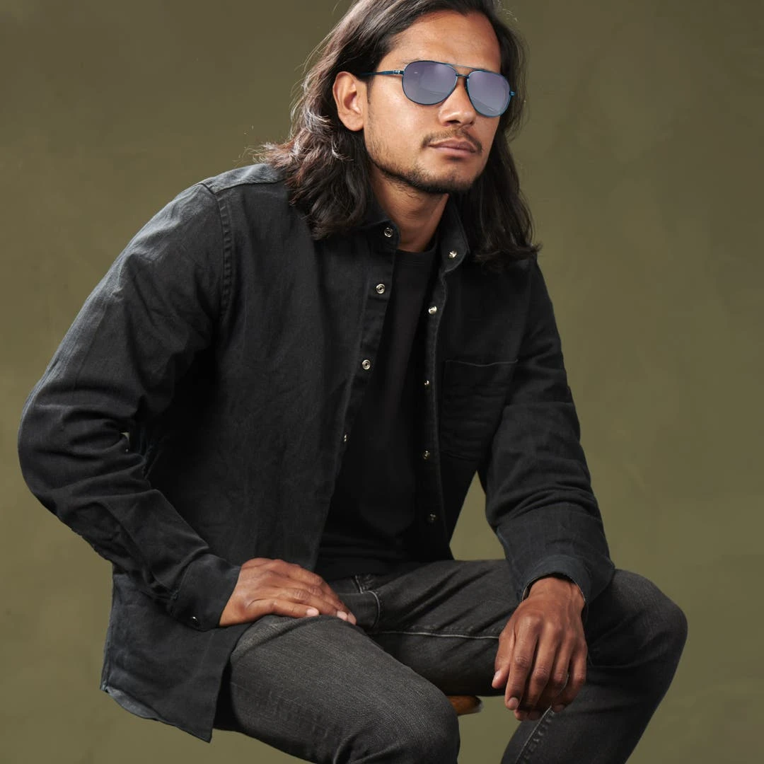 Waykins Lunettes De Soleil Aviateur Bleue Ambit 7 Waykins Lunettes De Soleil Aviateur Bleue Ambit – Image 5