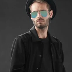 Paul Riley Lunettes De Soleil Aviateur Argentées Et Turquoise à Verres Miroir -Bijouterie Soldes Boutique rst megashoot sunglasses 13907 15