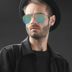 Paul Riley Lunettes De Soleil Aviateur Argentées Et Turquoise à Verres Miroir -Bijouterie Soldes Boutique rst megashoot sunglasses 13907 25