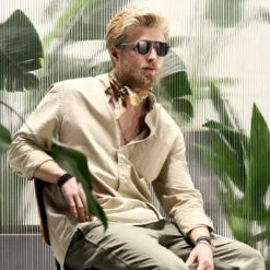 Arkai Occasus | Lunettes De Soleil à Verres Sombres Polarisés Et Double Pont Noir Et Transparent -Bijouterie Soldes Boutique rst spring 23 arkai sunglasses darkandblue 1c 1