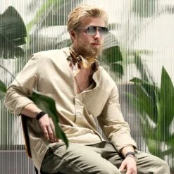 Arkai Occasus | Lunettes De Soleil à Verres Mi-sombres Polarisés Et Double Pont Noir Et Transparent -Bijouterie Soldes Boutique rst spring 23 arkai sunglasses darkandblue 1c 2