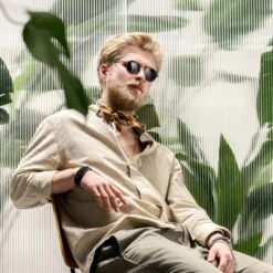 Arkai Occasus | Lunettes De Soleil En Titane Couleur Cuivre à Verres Ronds Polarisés -Bijouterie Soldes Boutique rst spring 23 arkai sunglasses goldandsilver 1b 2