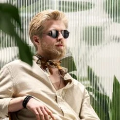 Arkai Occasus | Lunettes De Soleil En Titane Couleur Cuivre à Verres Ronds Polarisés -Bijouterie Soldes Boutique rst spring 23 arkai sunglasses goldandsilver 1c 2