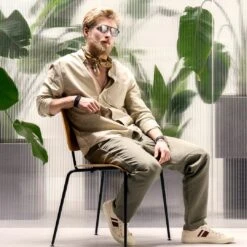 Arkai Occasus | Lunettes De Soleil à Verres Polarisés Gris Clair Et Double Pont Noir Et Transparent -Bijouterie Soldes Boutique rst spring 23 arkai sunglasses light 1b