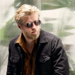 Lucleon Occasus | Lunettes De Soleil à Monture Gris Anthracite Et Verres Verts Polarisés -Bijouterie Soldes Boutique rst spring 23 ll sunglasses round silverblack 1a