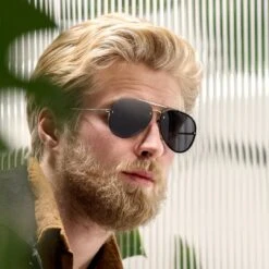 Lucleon Occasus | Lunettes De Soleil Aviator à Verres Noirs Dégradés -Bijouterie Soldes Boutique rst spring 23 ll sunglasses silverblack 1a