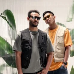 Otsu Occasus | Lunettes De Soleil Carrées Rétro à Motif écaille Et Verres Noirs Polarisés -Bijouterie Soldes Boutique rst spring 23 otsu sunglasses square tigerblack 1b