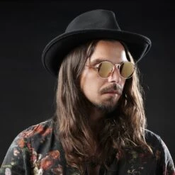 Fawler Chapeau Fedora Fido Alessandria En Laine Noire -Bijouterie Soldes Boutique rst tys rock 2