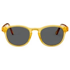 Sidegren Lunettes De Soleil Jaunes Classiques à Verres Gris Polarisés -Bijouterie Soldes Boutique sg47 2