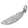 Lucleon Pendentif La Plume En Titane Argenté 2 Lucleon Pendentif La Plume En Titane Argenté -Bijouterie Soldes Boutique silver tone steel feather charm 1tit