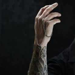 Lucleon Chaîne Argentée à Mailles De 4 Mm -Bijouterie Soldes Boutique ste holn 15174 2 12