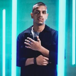 Lucleon Ferrum | Anneau Bleu En Céramique Brossée à Bords Biseautés Polis - 8 Mm -Bijouterie Soldes Boutique ste ll ferrum rings asbj rn 25559 25568 1x1 10