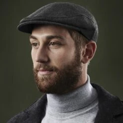 Fawler Casquette Plate Fido Eddye En Laine Grise -Bijouterie Soldes Boutique ste megashoot hats 17218 17gr