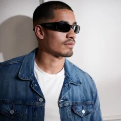 Moody Mason Lunettes De Soleil Polarisées Noires Et Grises Moses - Catégorie 3,5 -Bijouterie Soldes Boutique ste megashoot sunglasses 46 22806