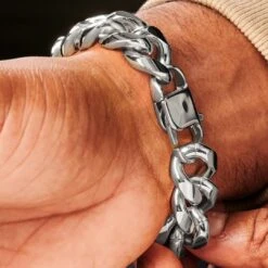 Lucleon Gourmette En Acier Argenté 18 Mm -Bijouterie Soldes Boutique ste modelpics nathanwilliam 22041 3bm