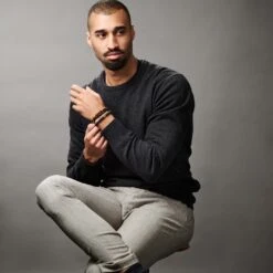 Lucleon Set De Bracelets Miro En Oeils De Tigre, Pierres De Lave & Noix De Coco -Bijouterie Soldes Boutique ste spring2021 ig bracelet 14579 21