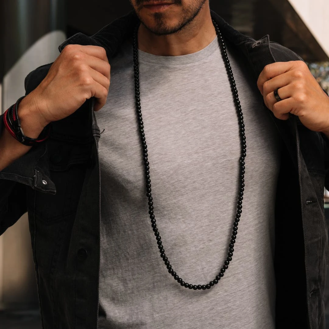 Collin Rowe Collier De Perles En Bois Noir 6 Collin Rowe Collier De Perles En Bois Noir – Image 4