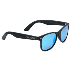 Waykins Lunettes De Soleil Rétro Noires à Verres Bleus Polarisés -Bijouterie Soldes Boutique wa29 3