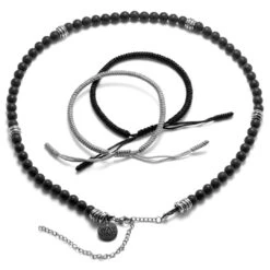 Waykins Set De Bracelets Et Collier WhitWave Pour L 'été