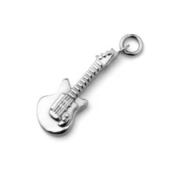 Lucleon Pendentif Guitare En Titane Argenté