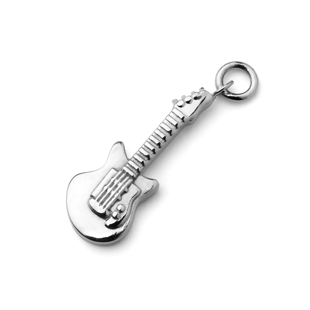 Lucleon Pendentif Guitare En Titane Argenté 3 Lucleon Pendentif Guitare En Titane Argenté